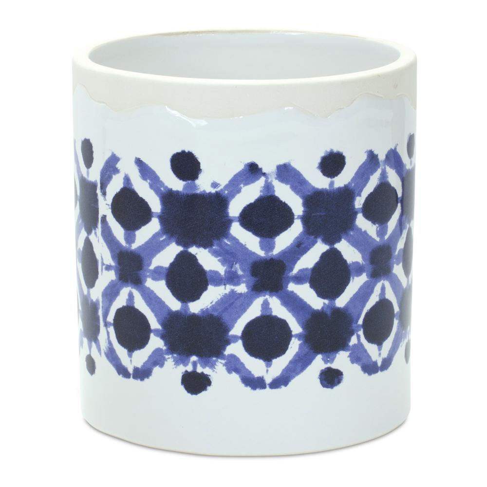 Pot (Set of 2) 4.5"D x 5"H, 5.5"D x 6"H Ceramic. Picture 3