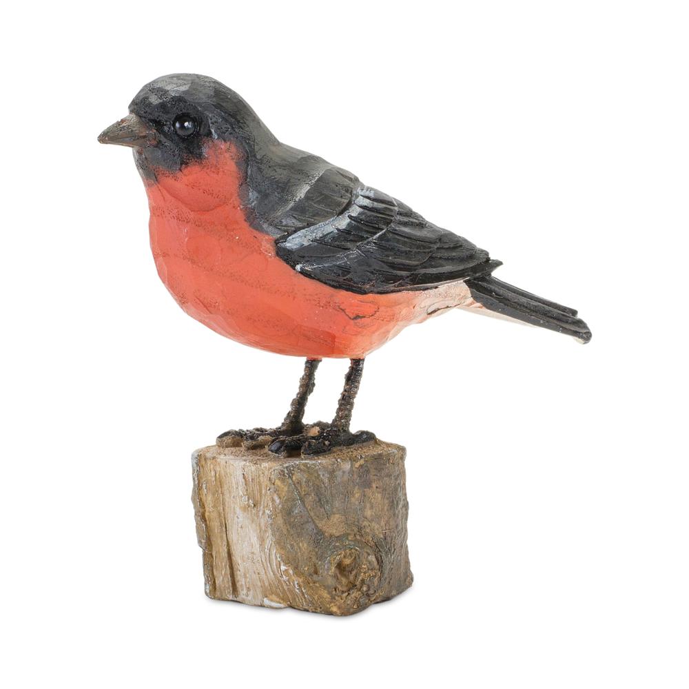 Bird on Stump (Set of 2) 4"H Resin. Picture 1