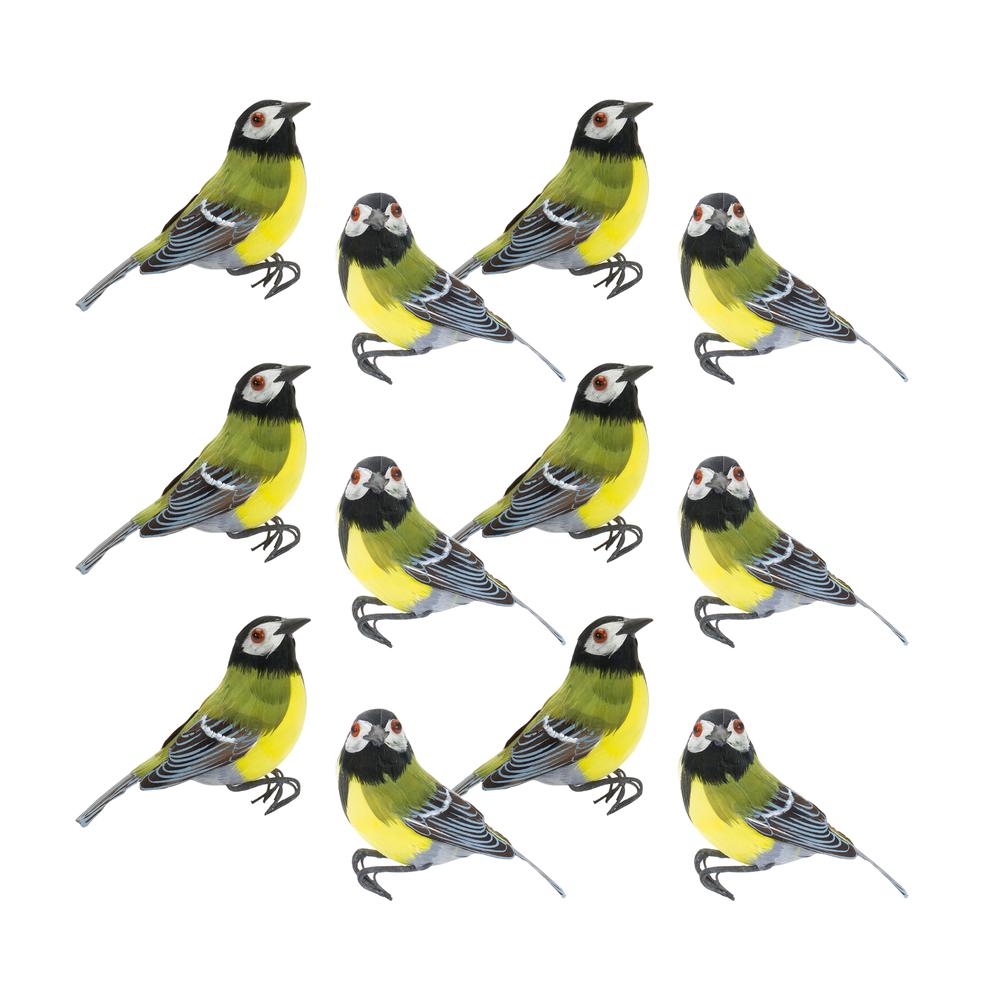 Bird Figurine (Set of 12)  Brown Foam, 85780DS. Picture 2