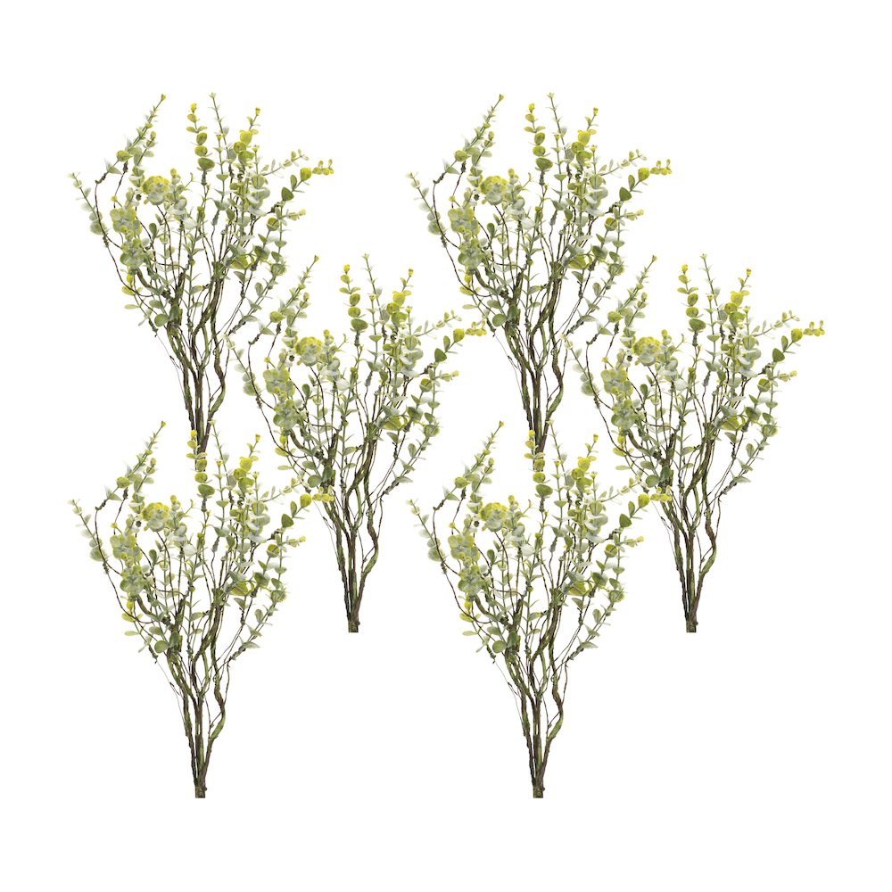 Boxwood Spray (Set of 6) 18"H Plastic. Picture 1