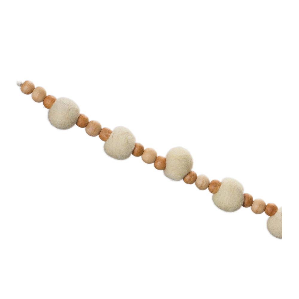 Bead Garland (Set of 2) 5.5'L Wood. Picture 1