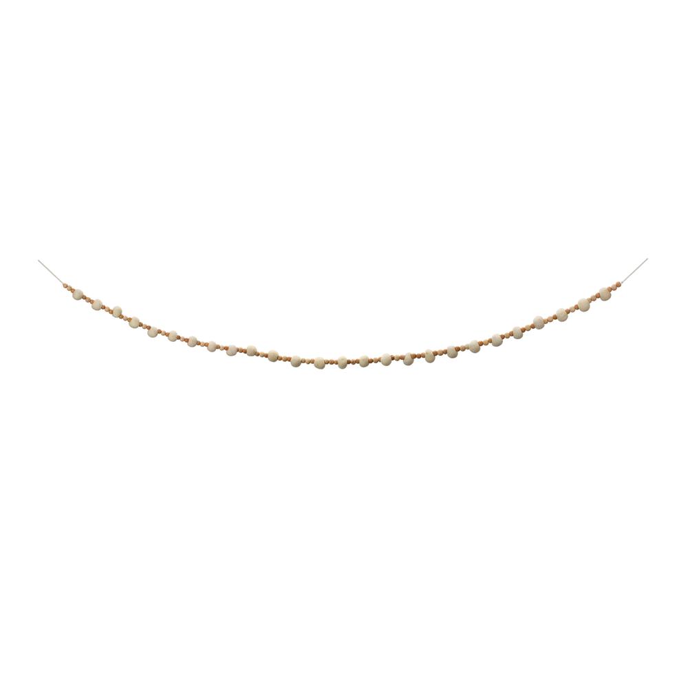 Bead Garland (Set of 2) 5.5'L Wood. Picture 2