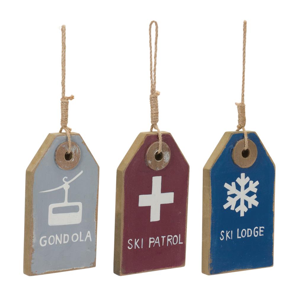 Ski Tag Ornament (Set of 12) 11"H MDF. Picture 1