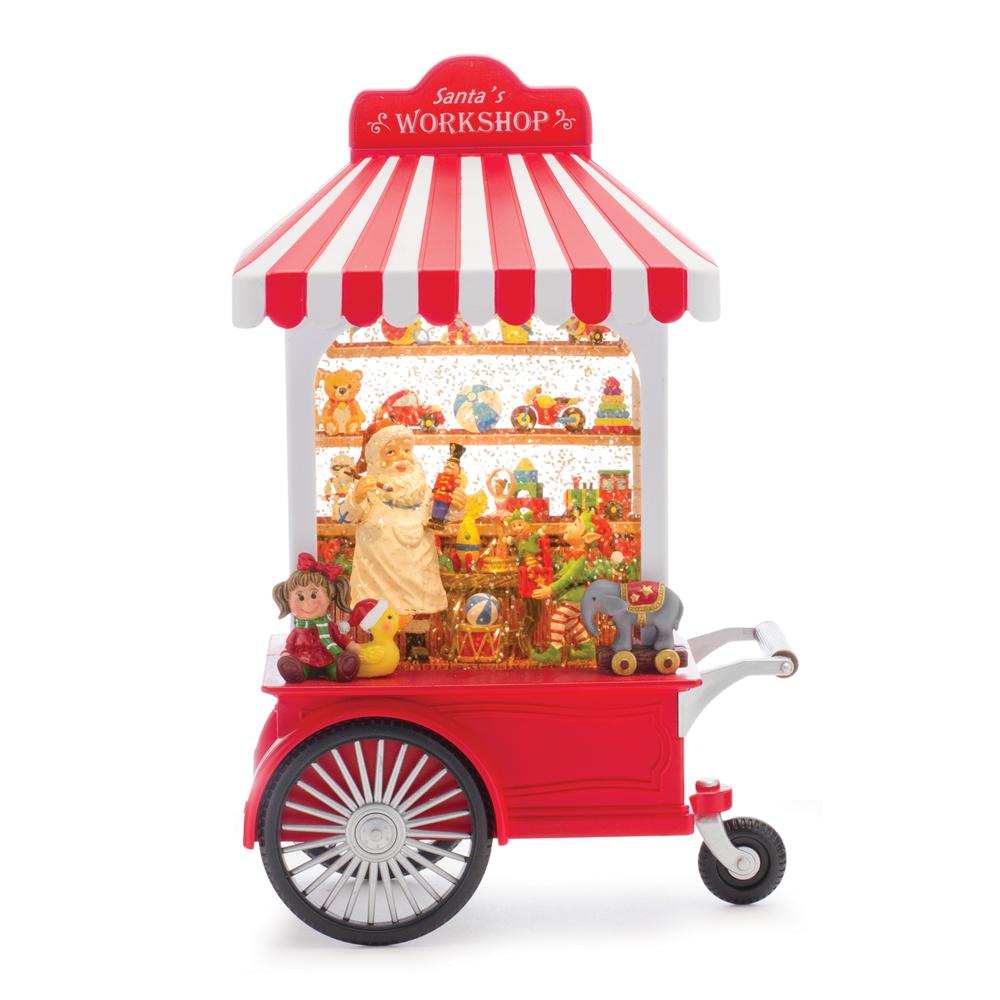Snow Globe Santa's Workshop 10.75"H Plastic. Picture 1