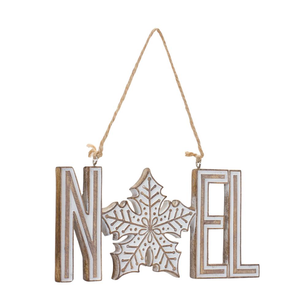 Joy and Noel Ornament (Set of 12) 3"H, 3.5"H Resin. Picture 3