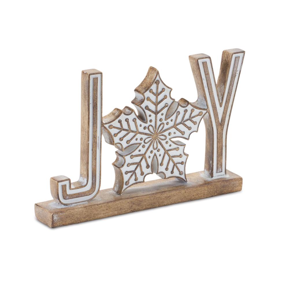 Joy and Noel Sign (Set of 4) 6.75"L x 4.5"H, 8.5"L x 4.5"H Resin. Picture 2