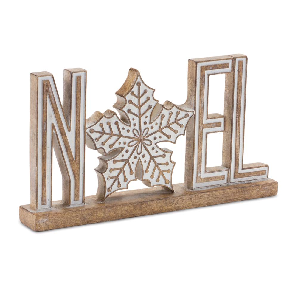 Joy and Noel Sign (Set of 4) 6.75"L x 4.5"H, 8.5"L x 4.5"H Resin. Picture 3