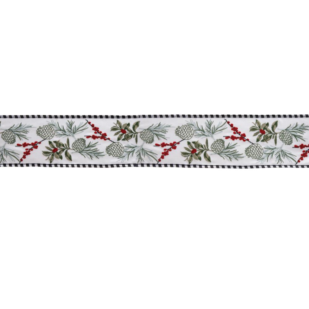 4" x 5 Yds. Ribbon Wired Polyester. Picture 1