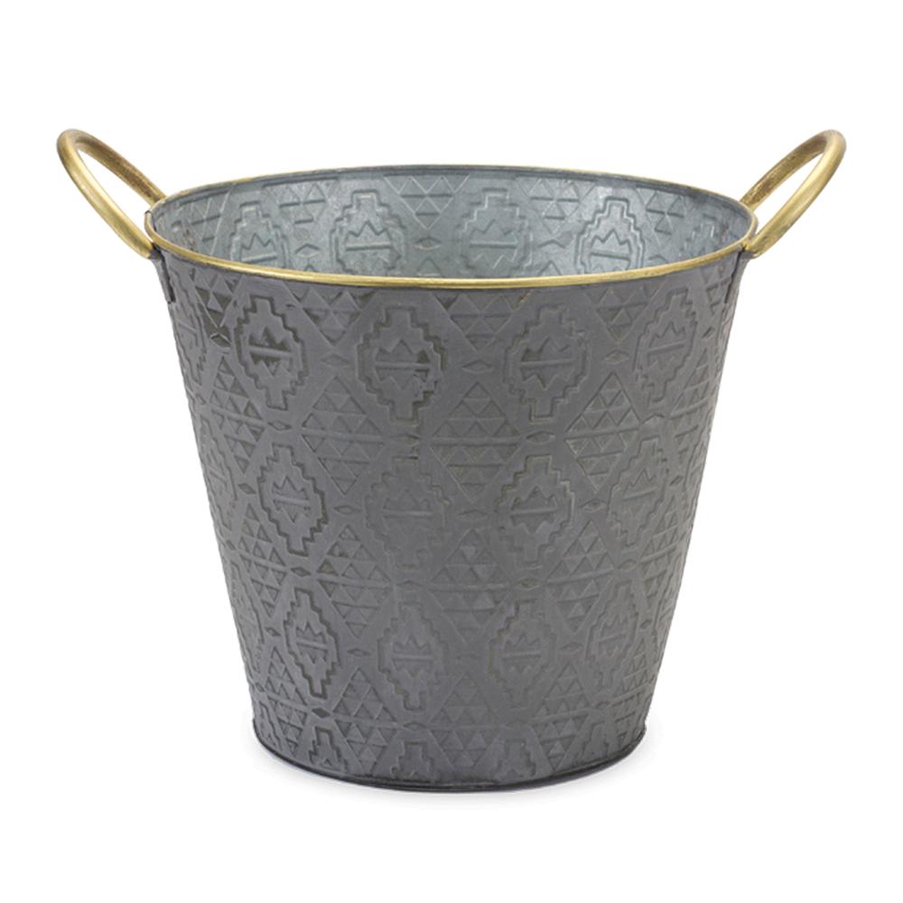 Pail (Set of 3) 9.5"D x 8.25"H, 11.5"D x 9.5"H, 13"D x 10.75"H Metal. Picture 2