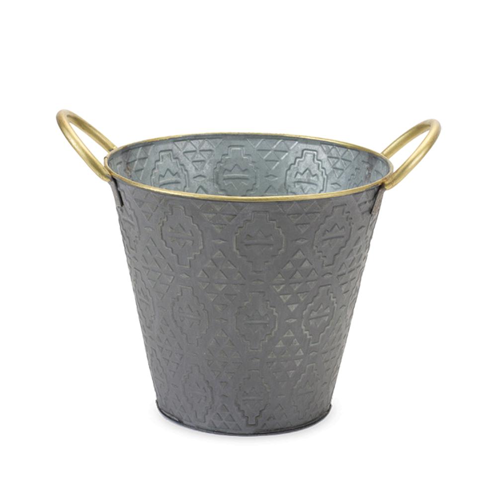 Pail (Set of 3) 9.5"D x 8.25"H, 11.5"D x 9.5"H, 13"D x 10.75"H Metal. Picture 3
