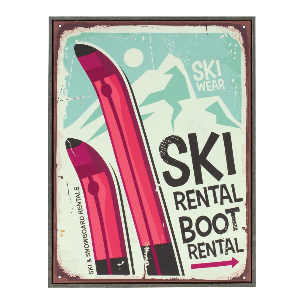 Ski Rental Frame 11.75"L x 15.5"H Plastic/MDF. Picture 1