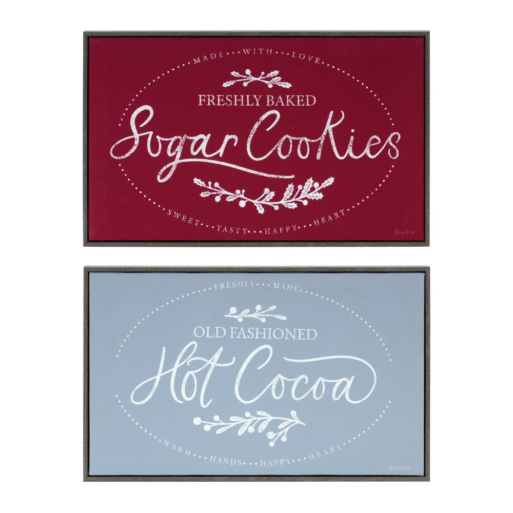 Cocoa and Cookies Frame (Set of 2) 15.5"L x 9.5"H Plastic/MDF. Picture 1