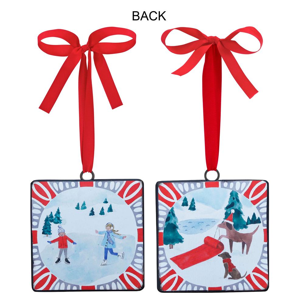 Ornament (Set of 12) 5"SQ Iron. Picture 2