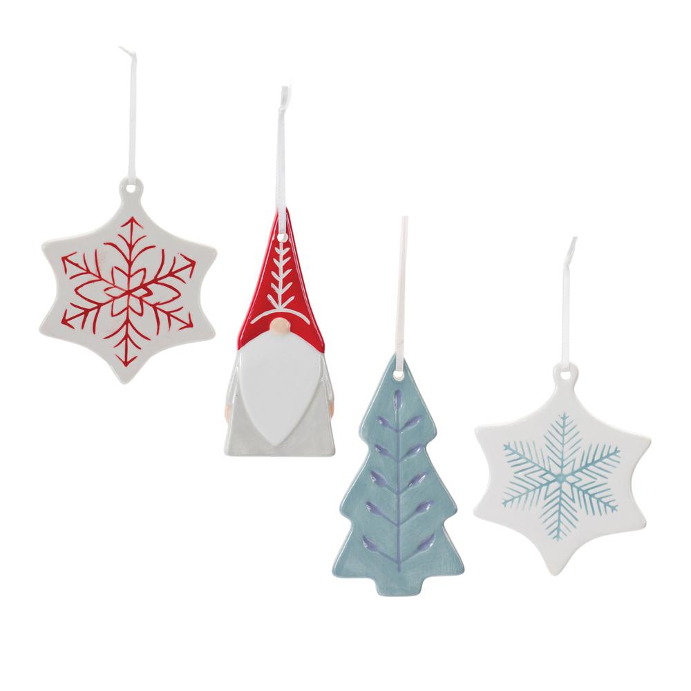 Ornament (Set of 24) 4"H, 4"H, 4.75"H, 4.75"H Ceramic. Picture 1