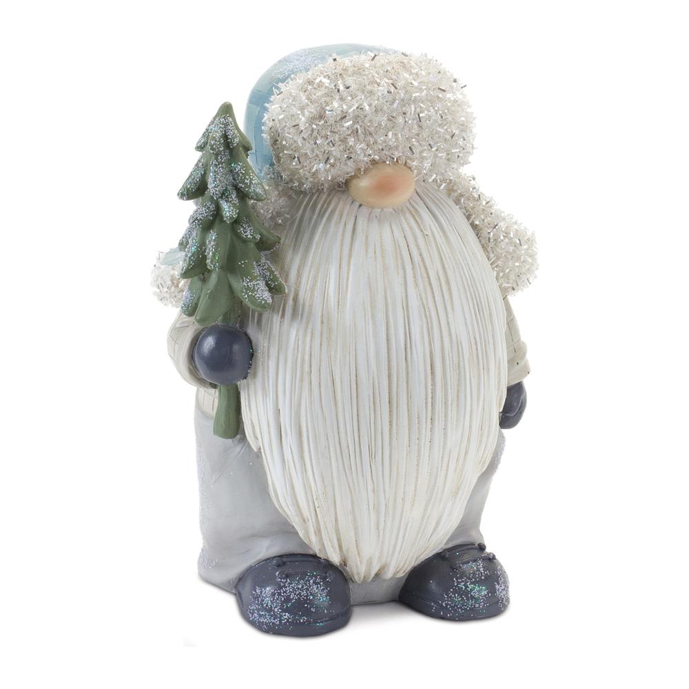 Gnome w/Tree (Set of 2) 8.25"H Resin. Picture 1