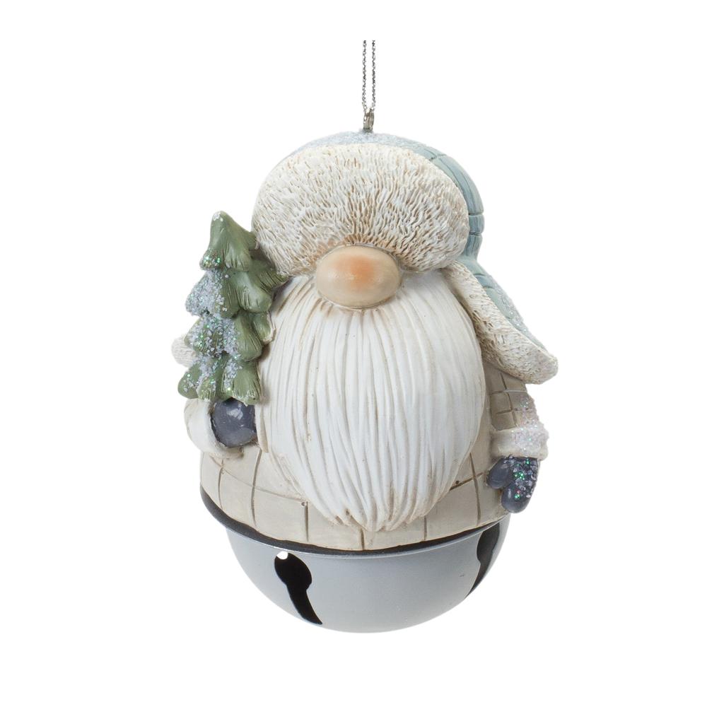 Gnome/Bell Ornament (Set of 12) 4.25"H Resin. Picture 4