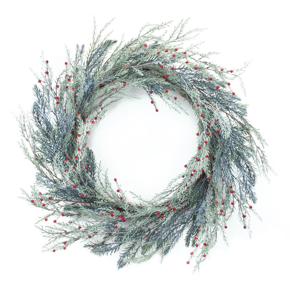 Pine Wreath 24"D Plastic. Picture 1