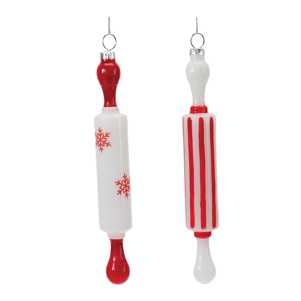 Rolling Pin Ornament (Set of 12) 7.5"H Glass. Picture 1