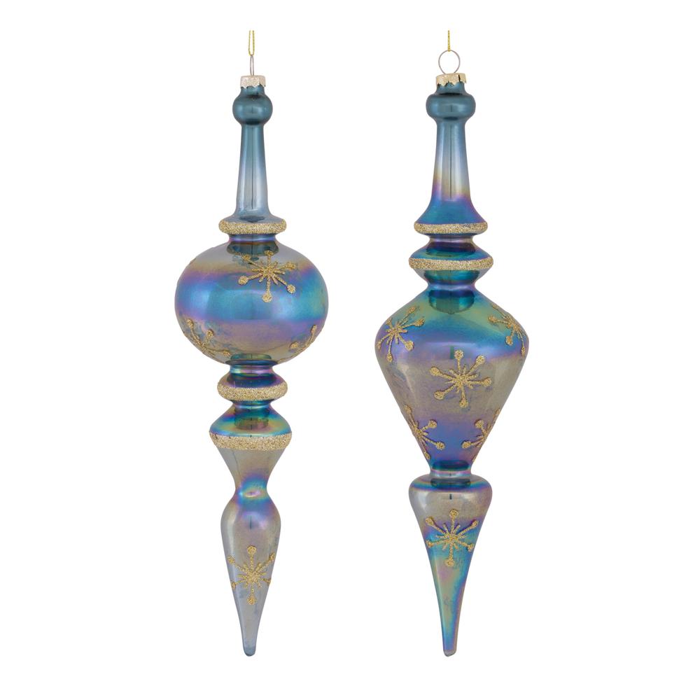 Drop Ornament (Set of 6) 12.25"H Glass. Picture 1