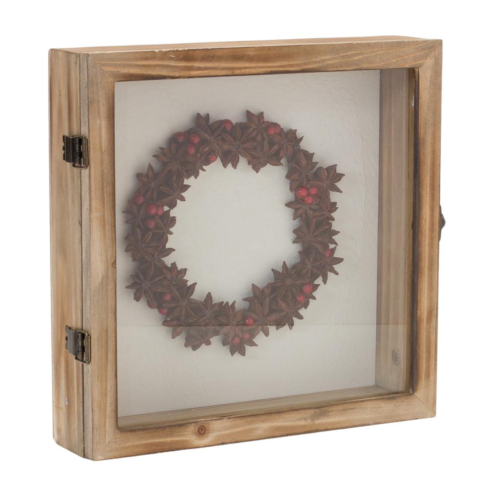 Fruit Wreath Shadow Box (Set of 2) 10"SQ Wood/Resin. Picture 3