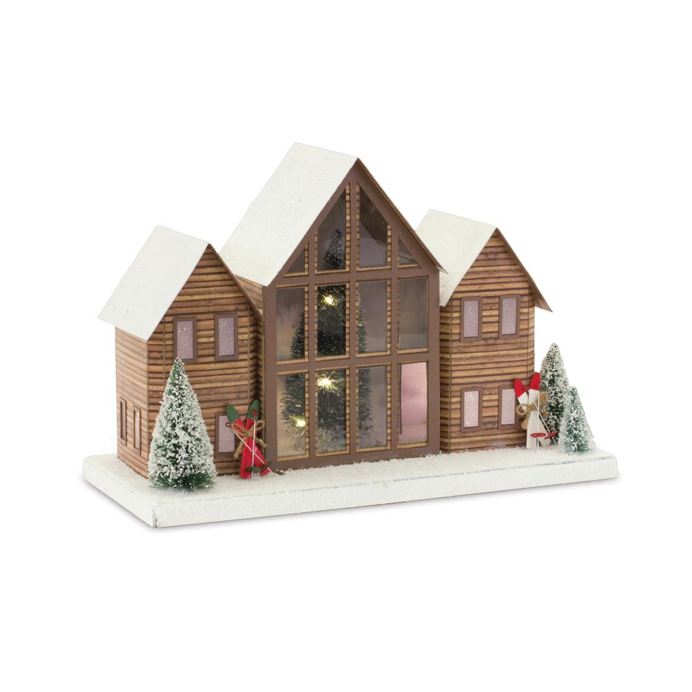 Ski Lodge (Set of 2) 14.75"L x 8.25"H, 14.75"L x 9.75"H Paper/Plastic. Picture 2