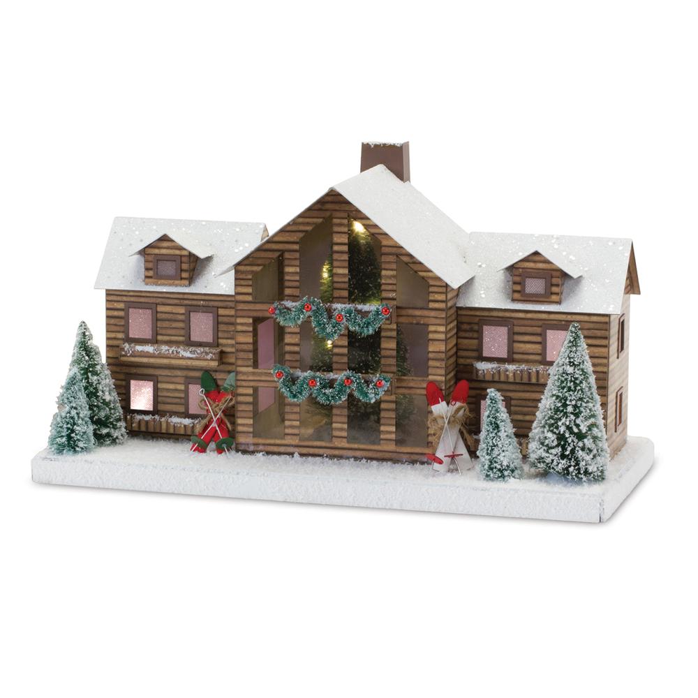 Ski Lodge (Set of 2) 14.75"L x 8.25"H, 14.75"L x 9.75"H Paper/Plastic. Picture 3
