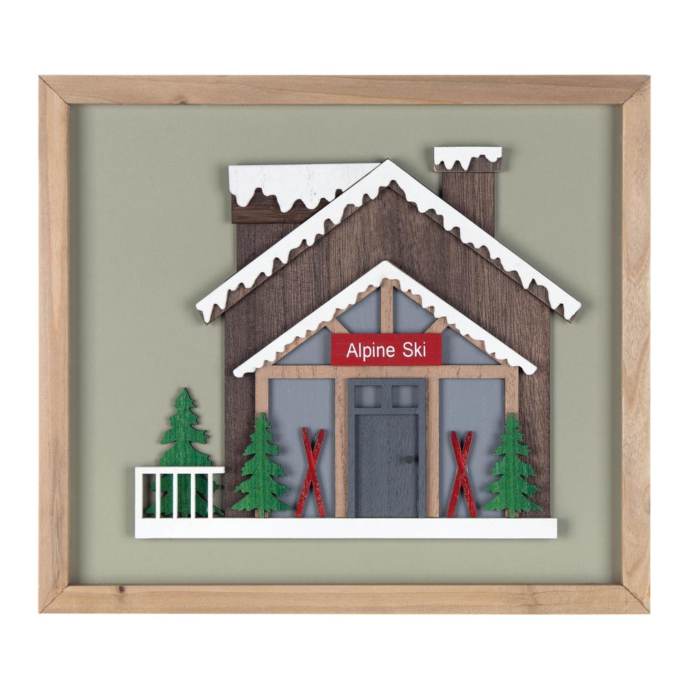 Ski Lodge Frame (Set of 4) 12"L x 10.75"H Wood/MDF. Picture 3