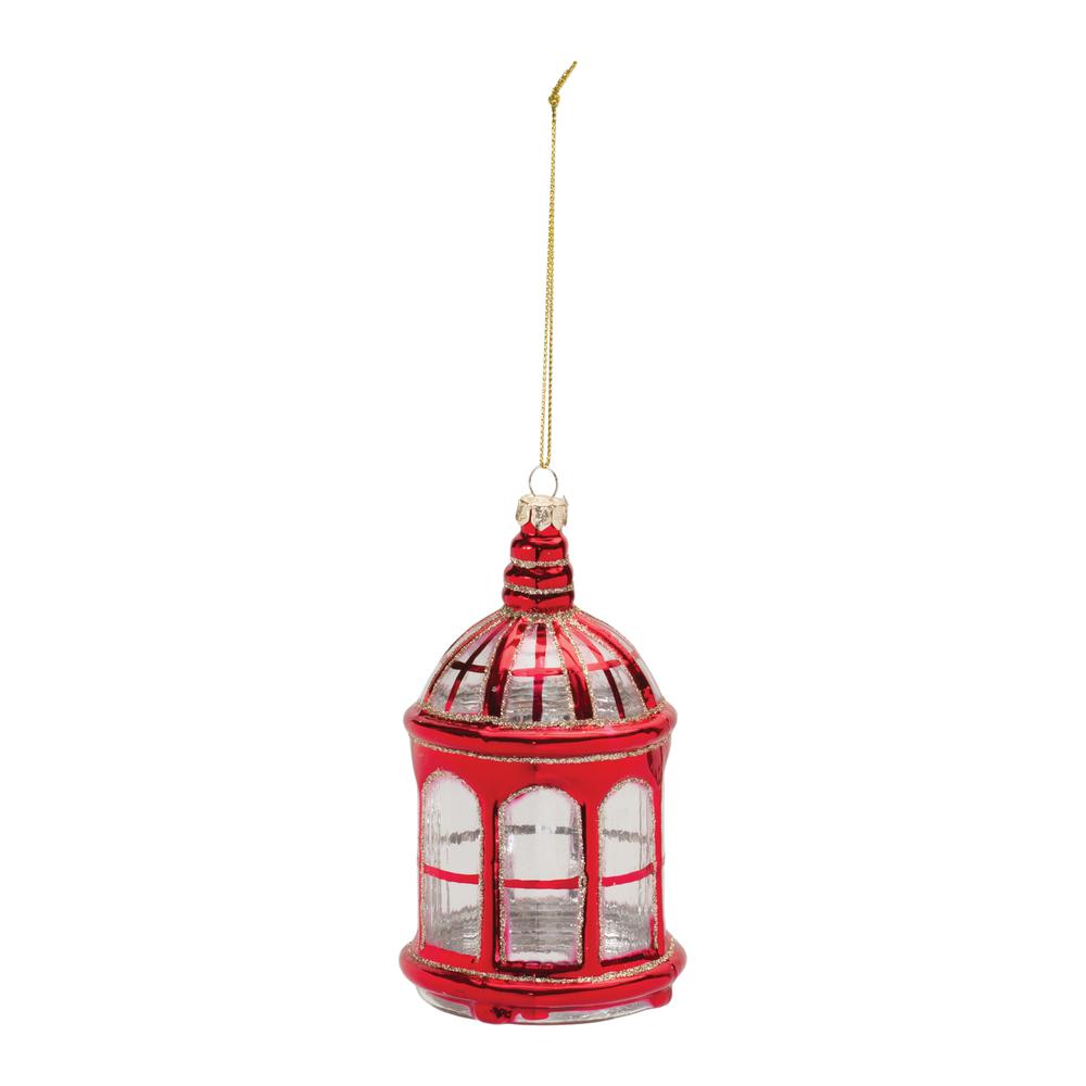 Lantern Ornament (Set of 6) 5.5"H Glass. Picture 2