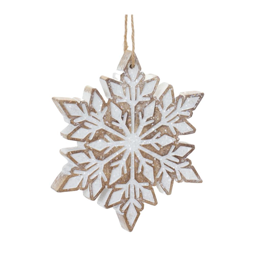 Snowflake Ornament (Set of 3) 4.75"H Resin. Picture 4