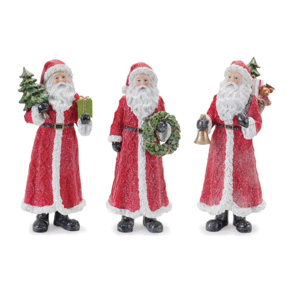 Santa (Set of 3) 15"H Resin. Picture 1