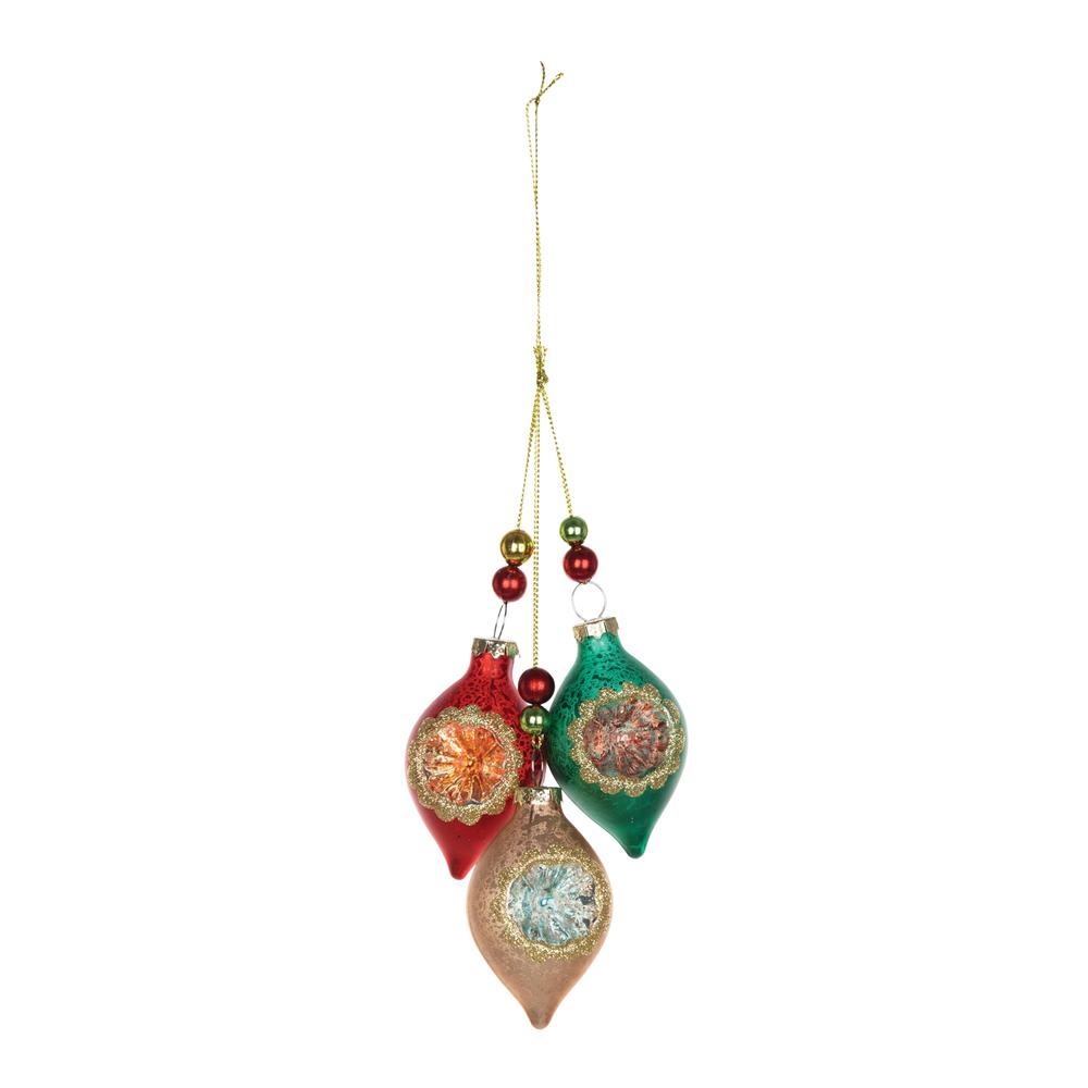 Triple Reflector Ornament (Set of 12) 10.5"H Glass. Picture 2