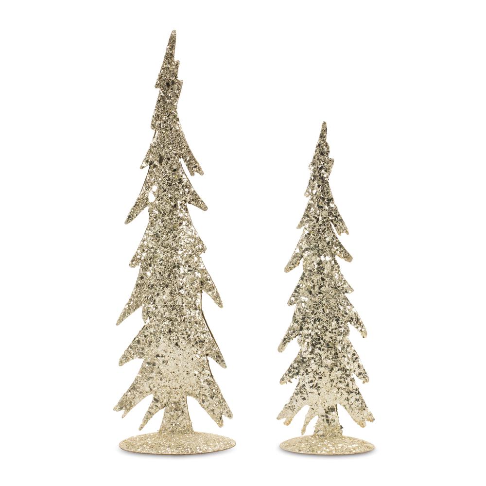 Tree (Set of 2) 13.5"H, 17"H Iron. Picture 1