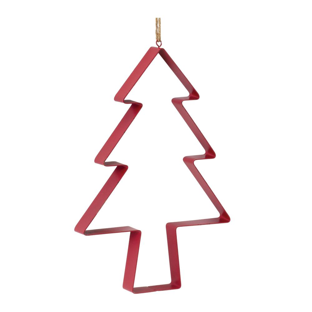 Tree Cookie Cutter Ornament (Set of 4) 12"H Metal. Picture 1