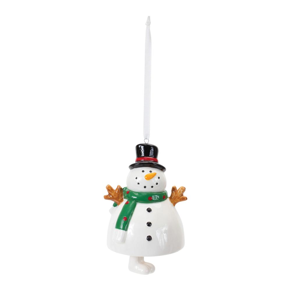 Snowman Ornament (Set of 12) 5.5"H Ceramic. Picture 2