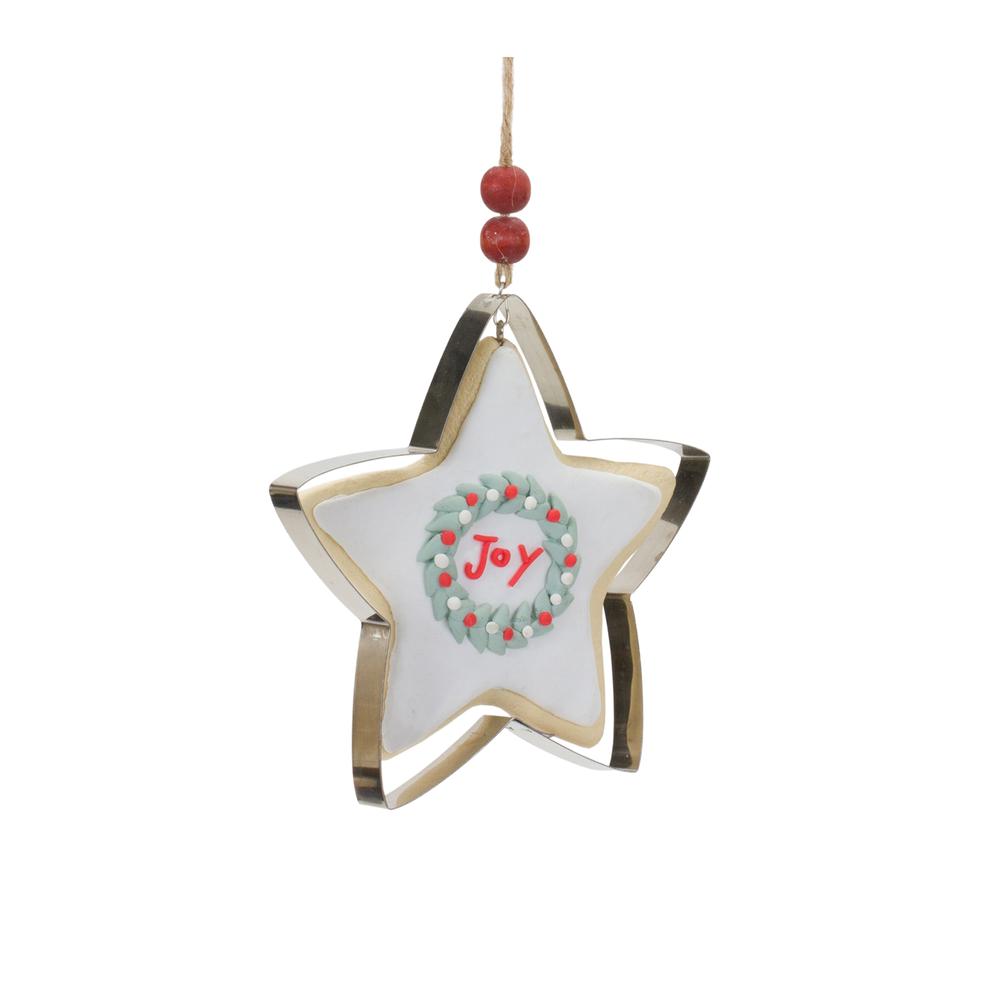 Cookie and Cookie Cutter Ornament (Set of 12) 4.5"H, 6.5"H Clay Dough/Metal. Picture 3