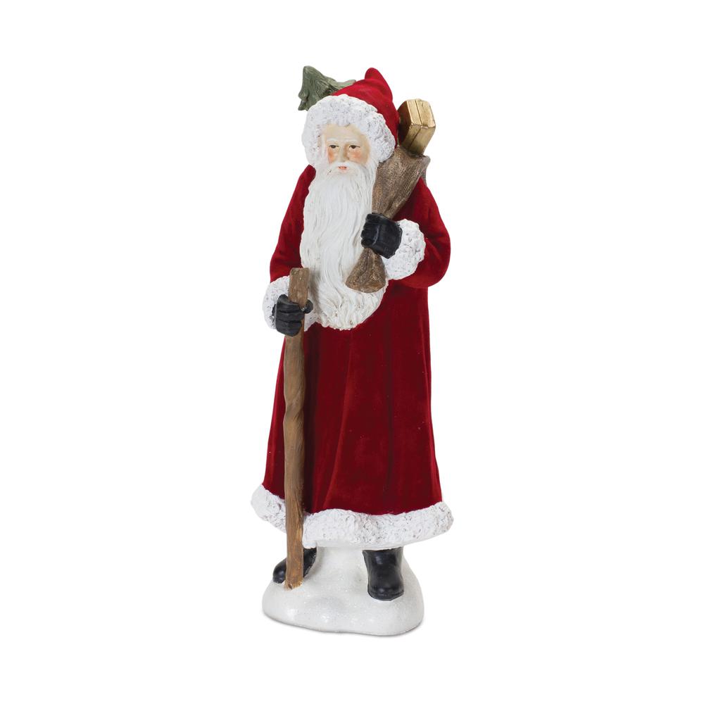 Santa (Set of 2) 12"H Resin. Picture 3