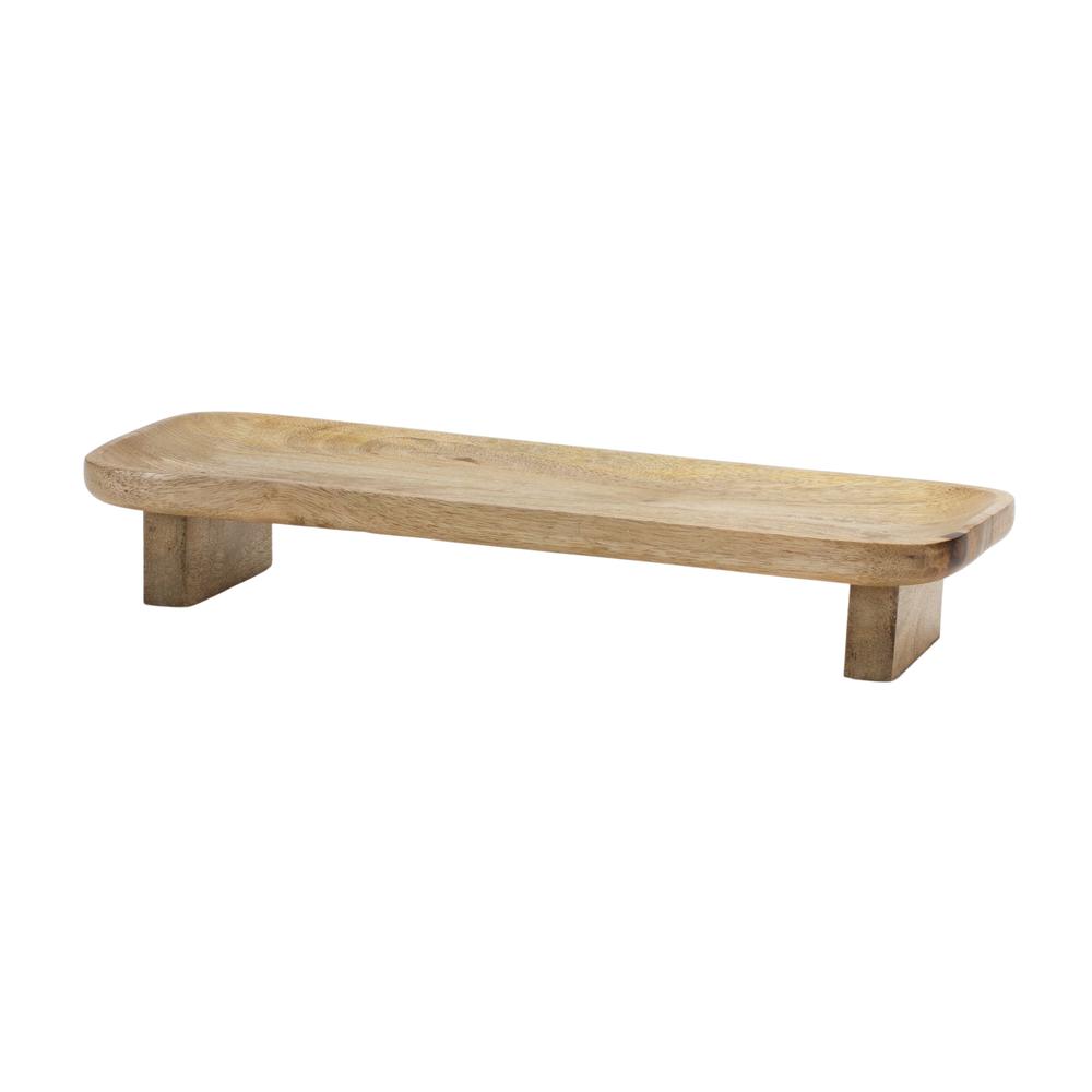 Tray (Set of 2) 16"L x 6.5"W x 2.75"H Wood. Picture 1