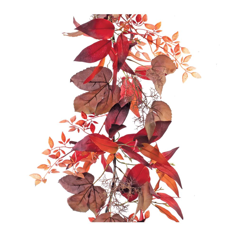 Fall Leaf Garland 6'L Polyester. Picture 2
