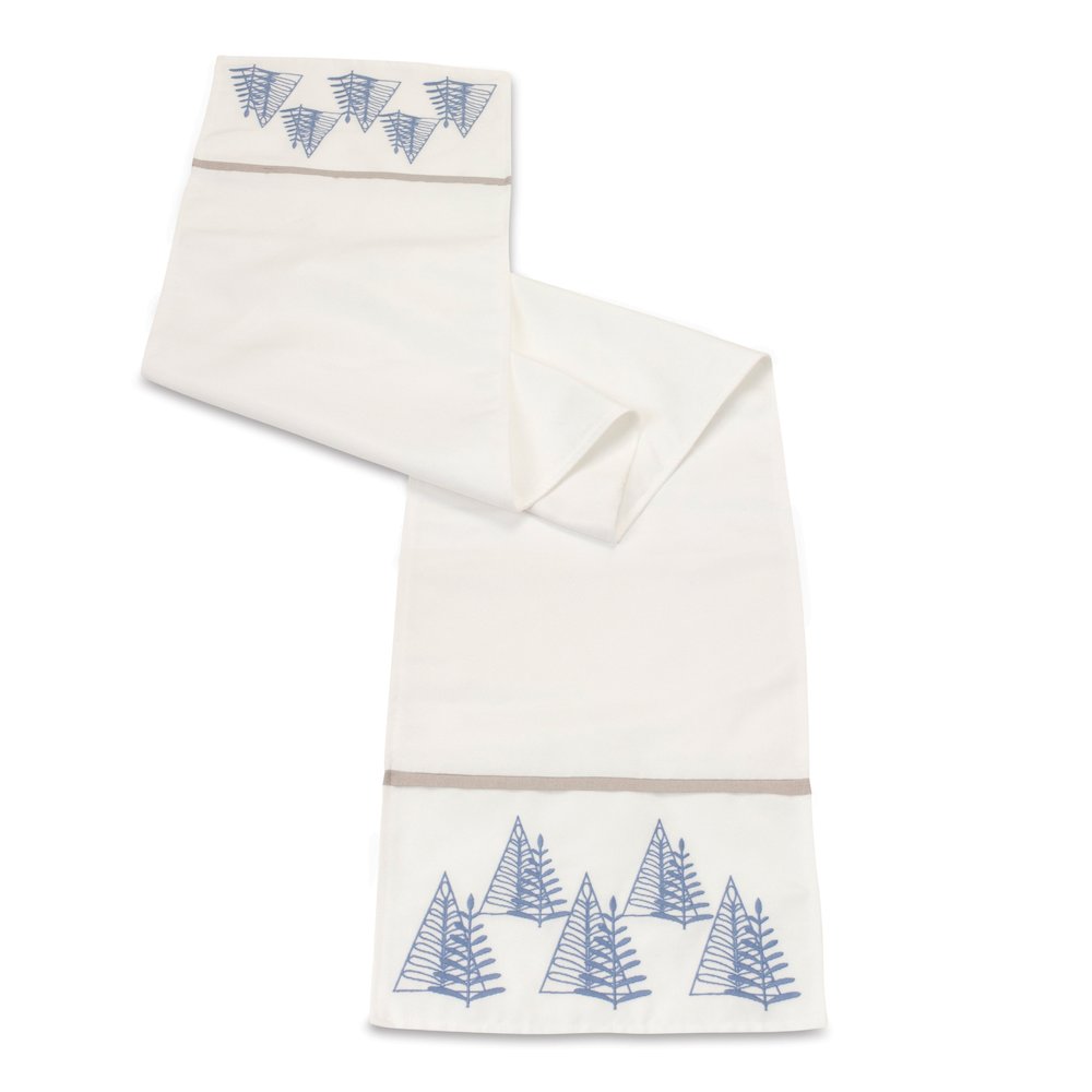 Tree Pattern Table Runner 72"L x 13"W Polyester. Picture 1