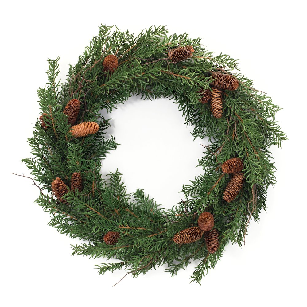 Pine Wreath 26"D Plastic. Picture 1