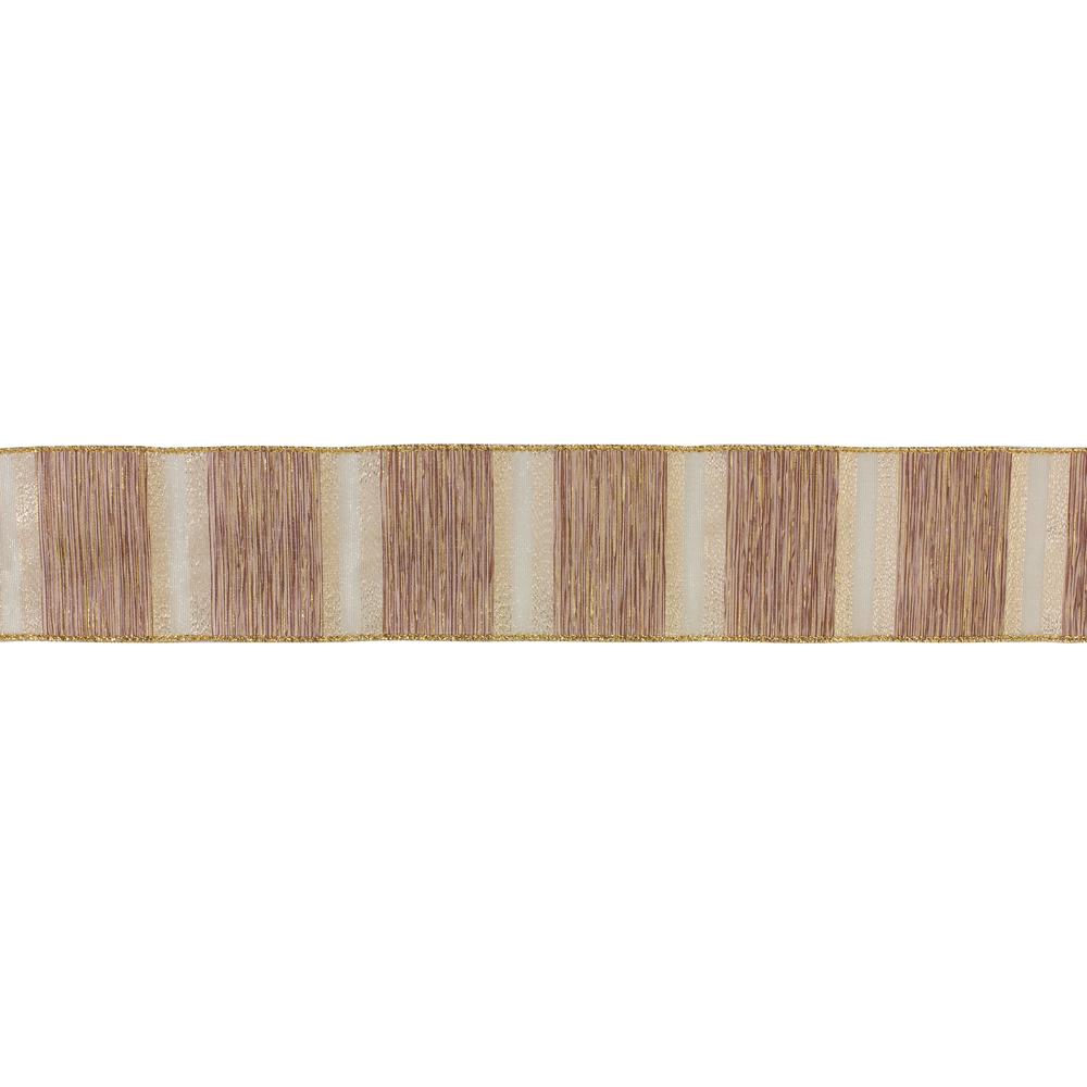 2.5" x 10 Yds. Ribbon (Set of 3) Wired Polyester. Picture 1