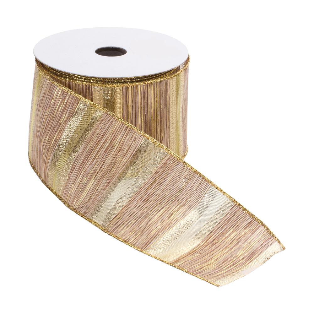 2.5" x 10 Yds. Ribbon (Set of 3) Wired Polyester. Picture 2