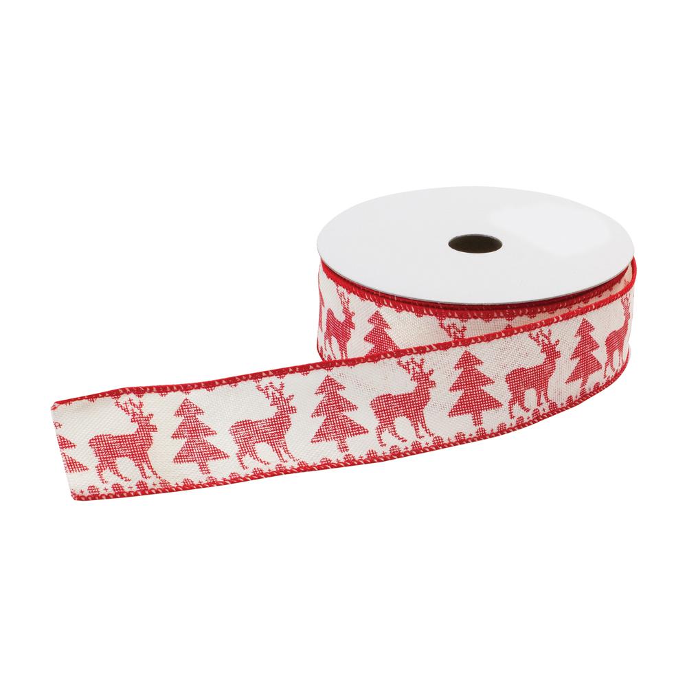 2.5" x 10 Yds. Ribbon (Set of 2) Wired Polyester. Picture 2