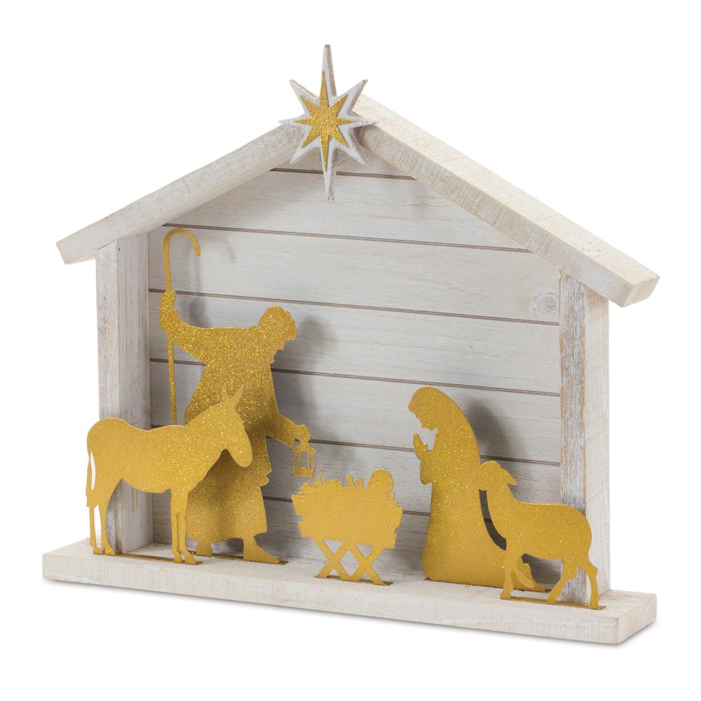 Nativity 17.75"L x 15.75"H Wood/Iron. Picture 1