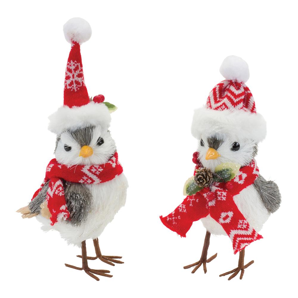 Winter Bird (Set of 6) 8.5"H, 10.5"H Foam/Fabric. Picture 1