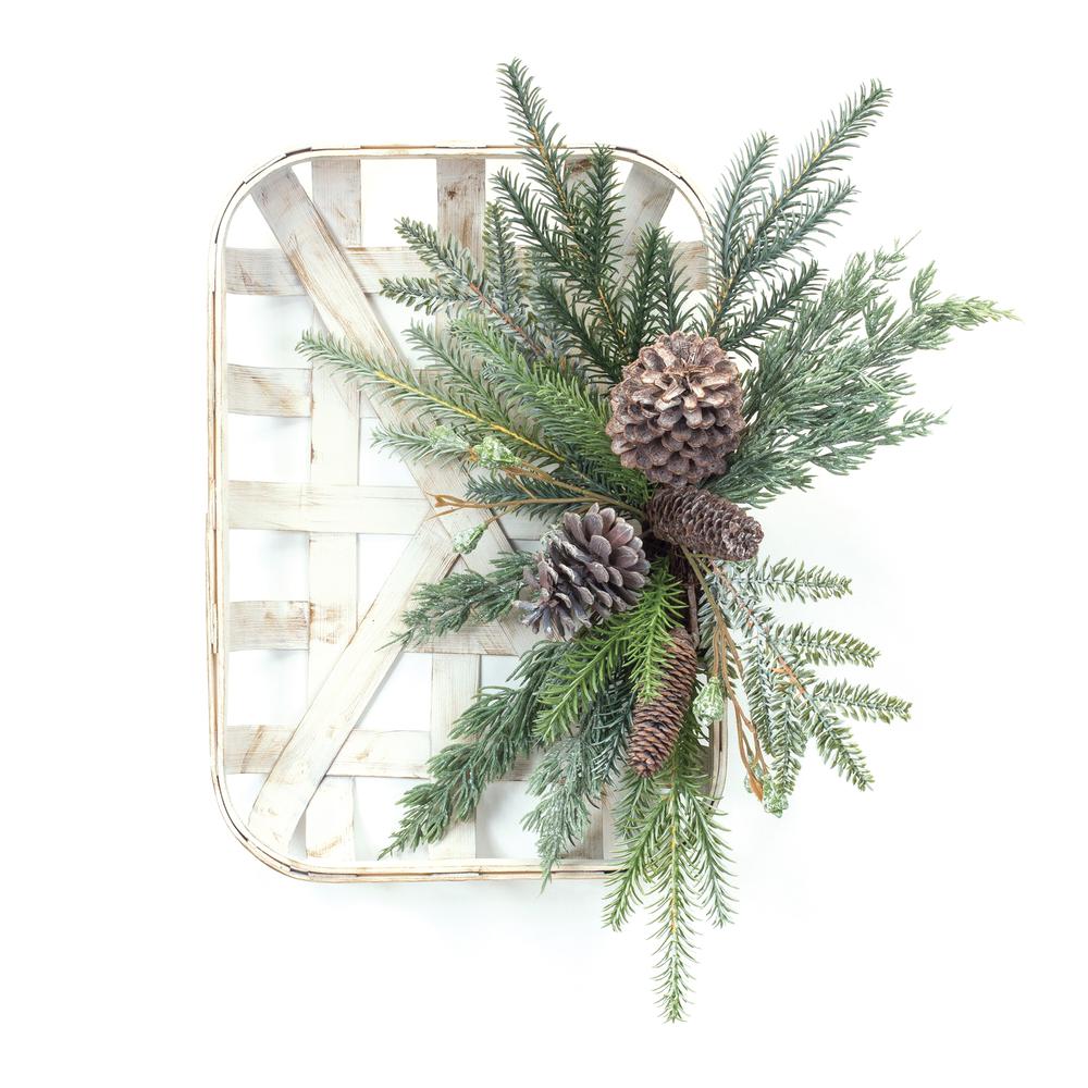 Pine and Cone Design 16.5"L x 20.5"H Plastic. Picture 1