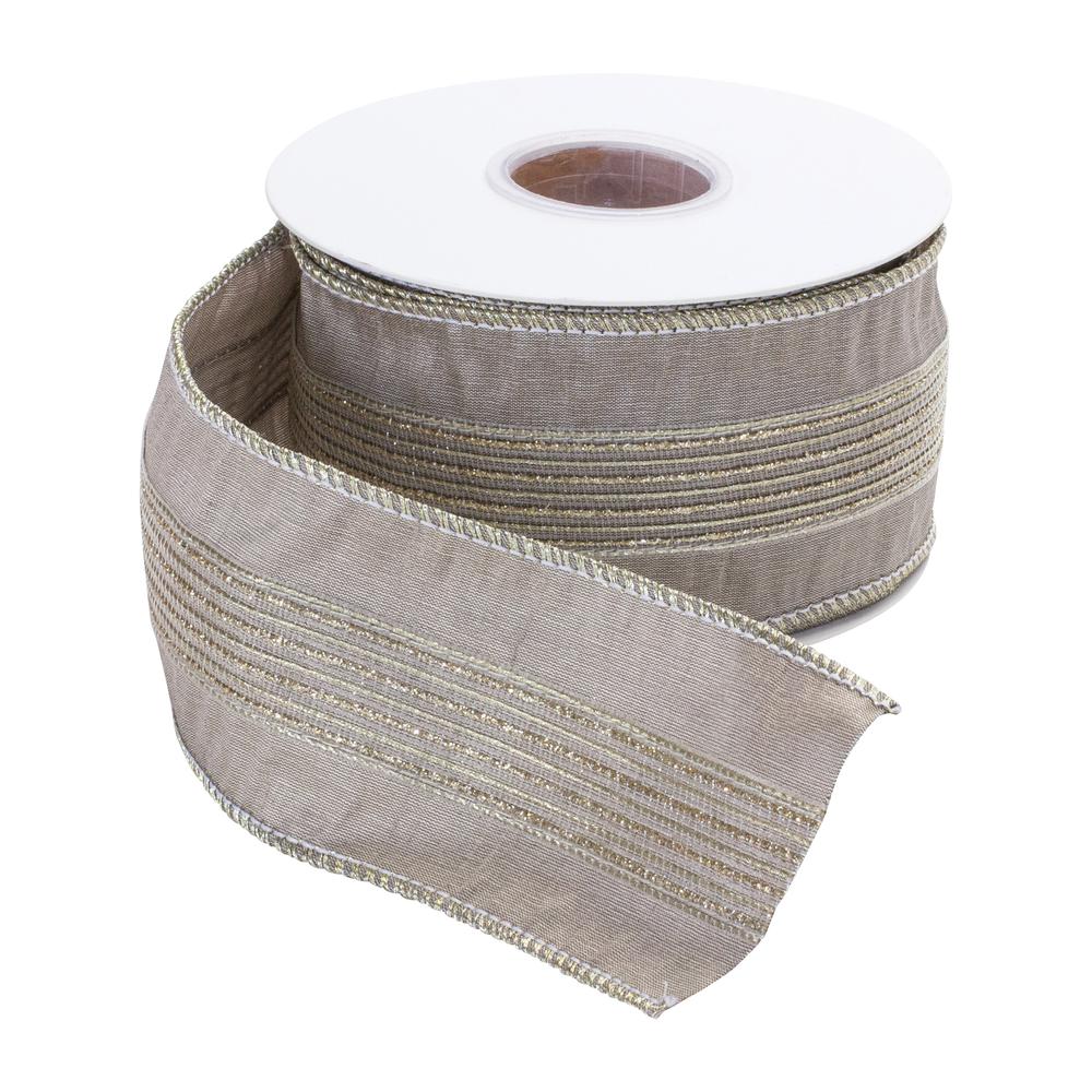 2.5" x 10 Yds. Ribbon Wired Polyester. Picture 2