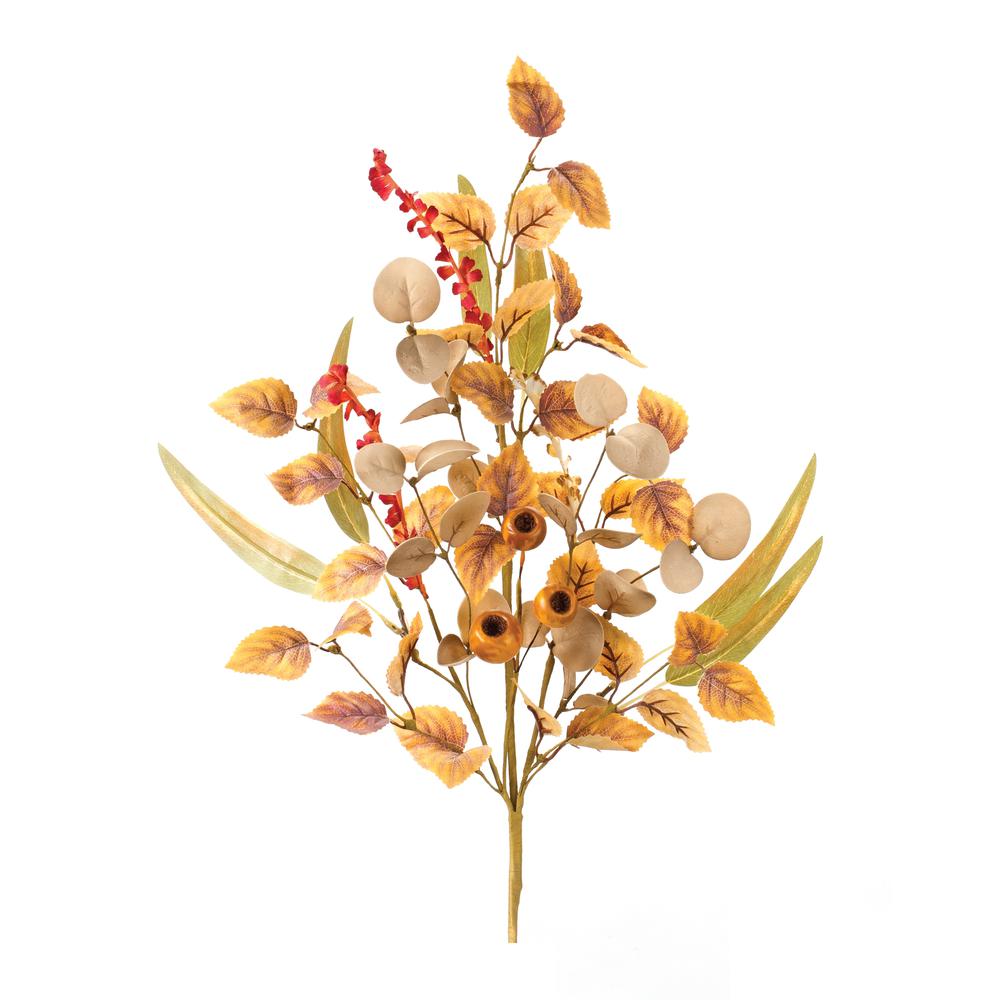 Fall Leaf and Pod Spray (Set of 2) 30"H Polyester. Picture 1
