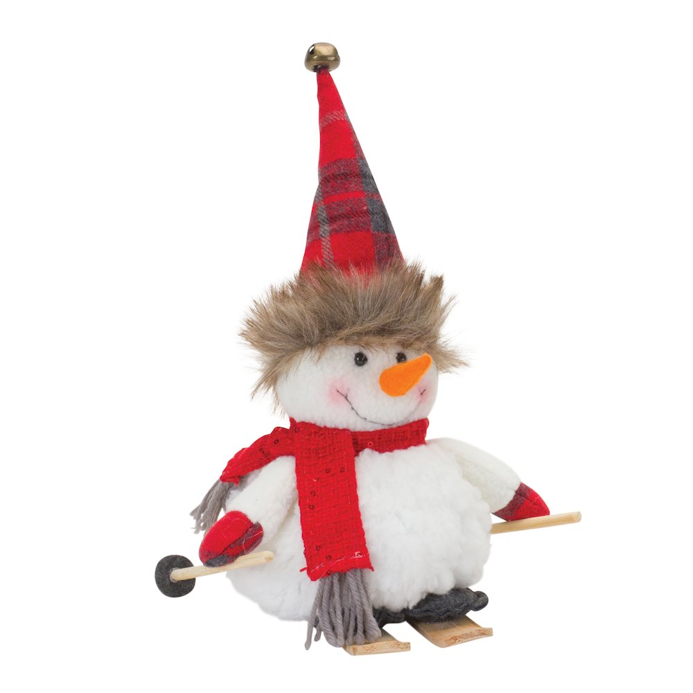 Snowman on Skis (Set of 2) 6"H, 11"H Polyester. Picture 3