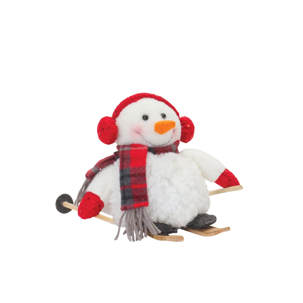 Snowman on Skis (Set of 2) 6"H, 11"H Polyester. Picture 1
